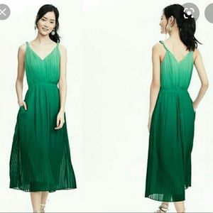 Green ombre midi dress